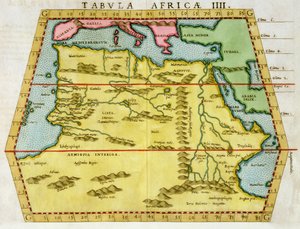 Kaart van Noord-Afrika door Unbekannt