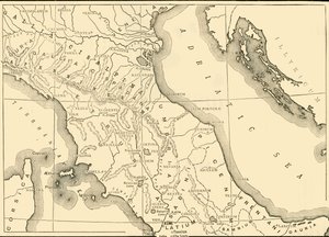 Kaart van Noord- en Midden-Italië