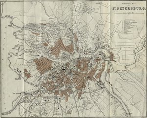 Kaart van Petersburg, 1893 door Unbekannt