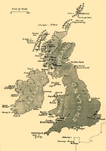 Kaart van de Britse eilanden, 1946 door Unbekannt