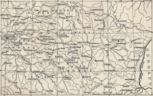 Kaart van het operatiegebied in 1814, 1896 door Unbekannt