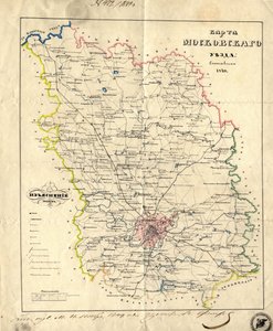 Kaart van het Gouvernement Moskou, 1849 door Unbekannt