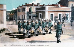 Marcherende band, Franse Vreemdelingenlegioen, ca. 1910 door Unbekannt