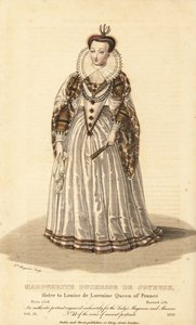 Marguerite, hertogin van Joyeuse, vrouw van Anne de Joyeuse, zus van Louise de Lorraine, koningin van Frankrijk door Unbekannt