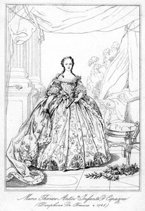 Maria-Teresa van Spanje, dochter van koning Filips V van Spanje, 1726-1746 door Unbekannt