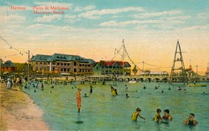 Marianao badstrand, Havana, Cuba, ca. 1910