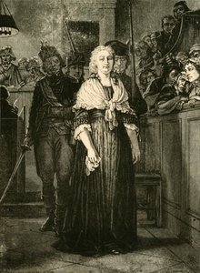 Marie Antoinette verlaat het revolutionaire tribunaal, 1793, 1890