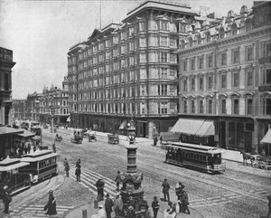 Market Street, San Francisco, Californië, VS, ca. 1900 door Unbekannt