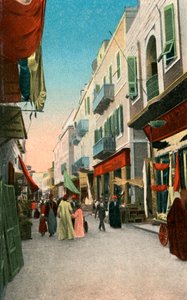 Marktstraat, Suez, Egypte, 20e eeuw
