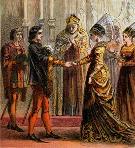 Huwelijk van Hendrik V, 1420, ca. 1850 door Unbekannt