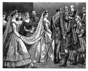 Huwelijk van Prinses Helena en Prins Christian, 5 juli 1866 door Unbekannt