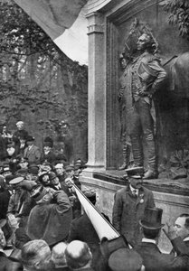Hulde van maarschalk Joffre aan de markies de Lafayette, Prospect Park, Brooklyn, New York, VS, 1917 door Unbekannt