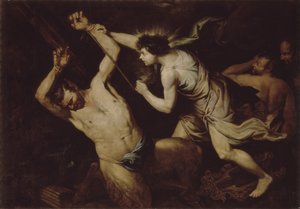 Marsyas en Apollo door Unbekannt