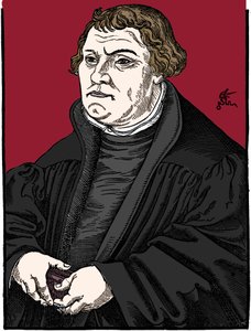Martin Luther Duitse protestantse hervormer, 1546 door Unbekannt
