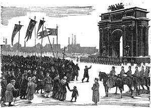 Bloedbad bij de Narva-poort in Sint-Petersburg, voor 1925 door Unbekannt