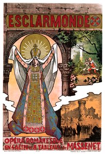 Massenet - Esclarmonde - Poster, 1890 door Unbekannt