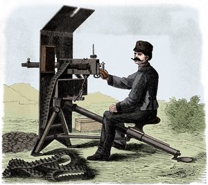 Maxim-machinegeweer, c1895 door Unbekannt