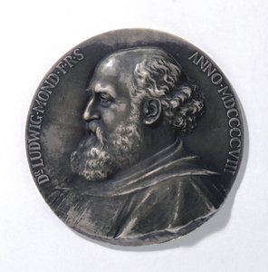 Medaille met afbeelding van Ludwig Mond, industrieel chemicus