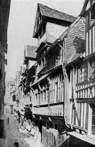 Middeleeuws Lisieux, Normandië, Frankrijk, ca. 1930s