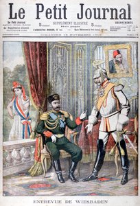 Ontmoeting tussen Tsaar Nicolaas II en Keizer Wilhelm II, Wiesbaden, Duitsland, 1903 door Unbekannt