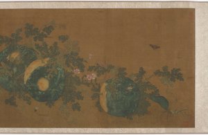 Meloenranken, bloemen en insecten, 1368-1644