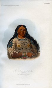 Mi-neek-ee-sank-te-ka, De Mink, Een Mandan Meisje, 1848 door Unbekannt