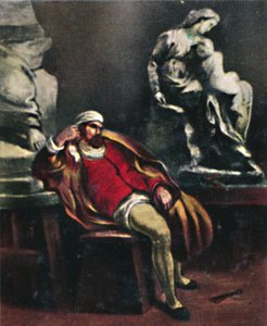 Michelangelo 1475-1564. - Schilderij van Delacroix, 1934 door Unbekannt