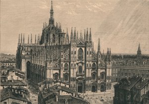 Kathedraal van Milaan, 1873 door Unbekannt