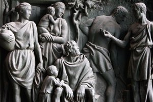 Duomo poortsculptuur, Milaan, Italië door Unbekannt