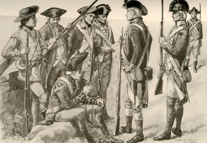 Militaire Uniformen in Amerika, ca. 1770, 1937 door Unbekannt