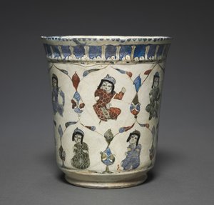 Minai beker met zittende prinsen, 1180-1220 door Unbekannt