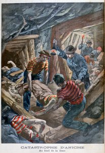 Mijninstorting, Aniche, Frankrijk, 1900 door Unbekannt