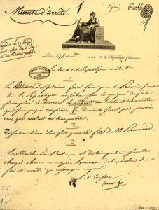 Ministerieel bevel betreffende...een...sabel voor de Eerste Consul, 10 oktober 1801, 1921 door Unbekannt