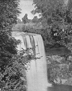 Minnehaha-watervallen, Minneapolis, Minnesota, VS, ca. 1900