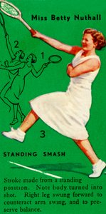 Miss Betty Nuthall - Staande smash door Unbekannt