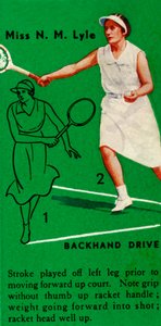 Miss N. M. Lyle - Backhand Drive, c1935 door Unbekannt