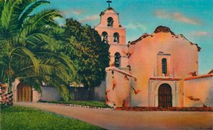 Missie San Diego De Alcala. Opgericht 1769, Californië, ca. 1941