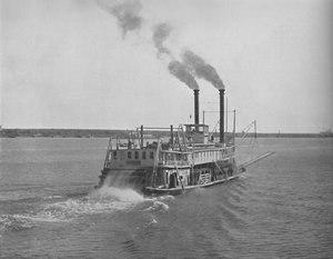 Mississippi River Stoomboot, ca. 1897