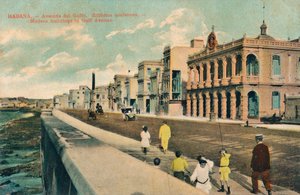 Moderne gebouwen in Gulf Avenue, Havana, Cuba, c1910