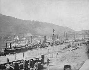 Monongahela Wharf, Pittsburgh, Pennsylvania, c1897