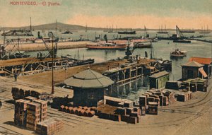 Montevideo - De Haven, ca. 1900 door Unbekannt