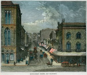 Montgomery Street, San Francisco, Californië, VS, ca. 1880 door Unbekannt