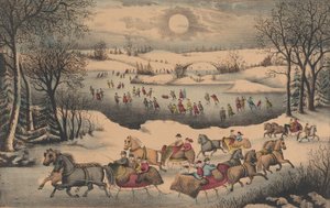 Maanlicht in Central Park, ca. 1871-75 door Unbekannt