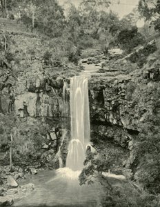 Moorabool-watervallen, Victoria, 1901 door Unbekannt