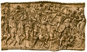 Moorse cavalerie onder Lusius Quietus vechtend tegen de Daciërs, 1902 door Unbekannt