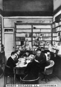 Moret dicteert de autonomie, ca. 1910