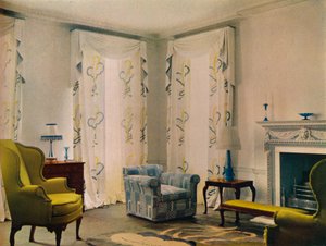 Ochtendkamer in het huis van de heer Vestey aan Templewood Avenue 9, Hampstead, Londen, 1932 door Unbekannt