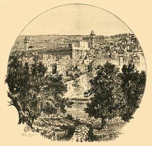 Moskee in Hebron, 1890 door Unbekannt