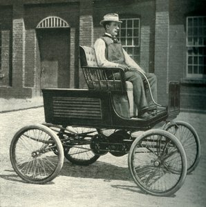 Auto uitgerust met de nieuwe opslagbatterij, 1902 door Unbekannt