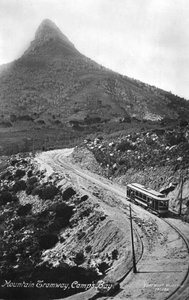 Bergtram, Camps Bay, Kaapstad, Zuid-Afrika, 1917